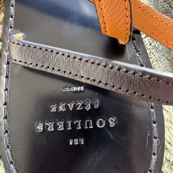 Sézane Roxanne Leather Sandal Black US Size 8 - Picture 2 of 5